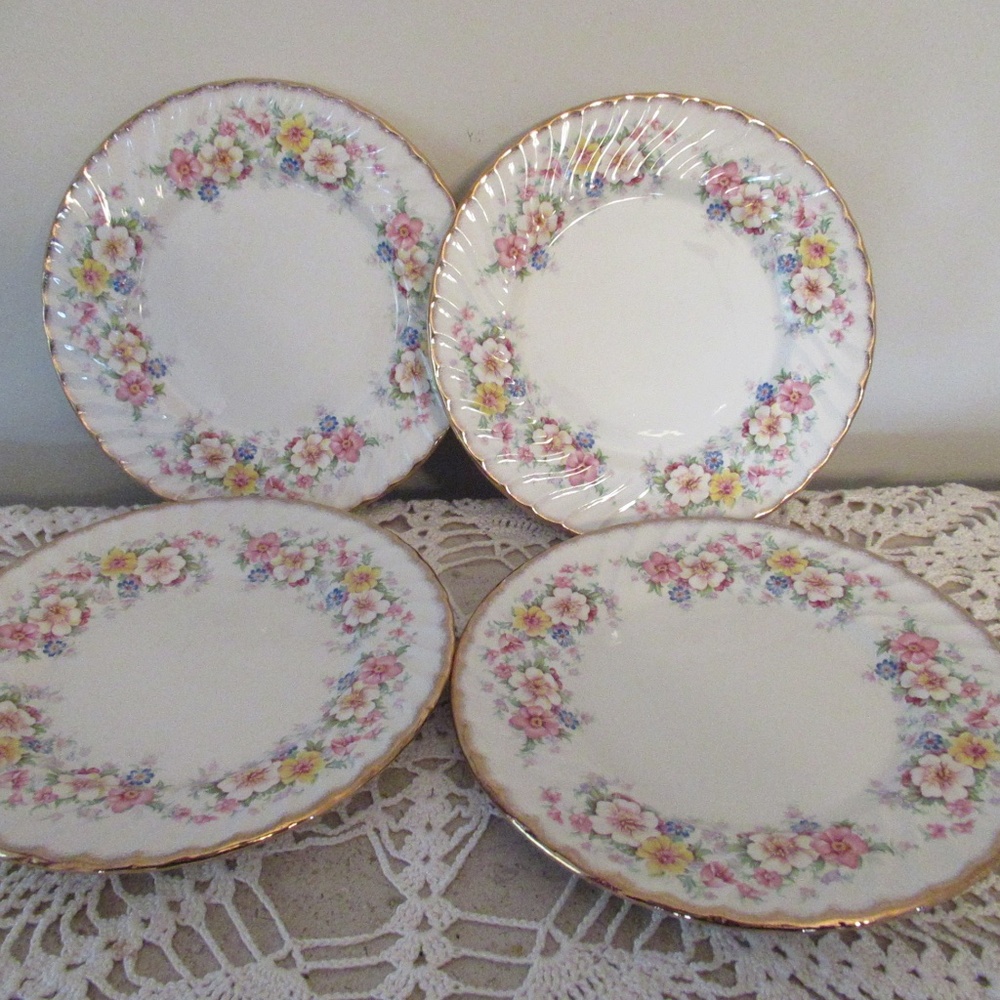 Royal Crown Staffordshire England Salad plates